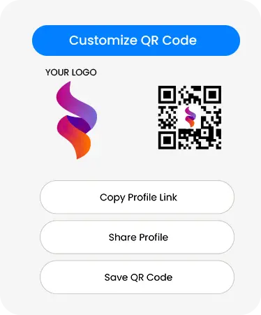 Custom QR code sharing.