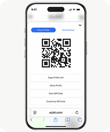 Online QR code sharing.